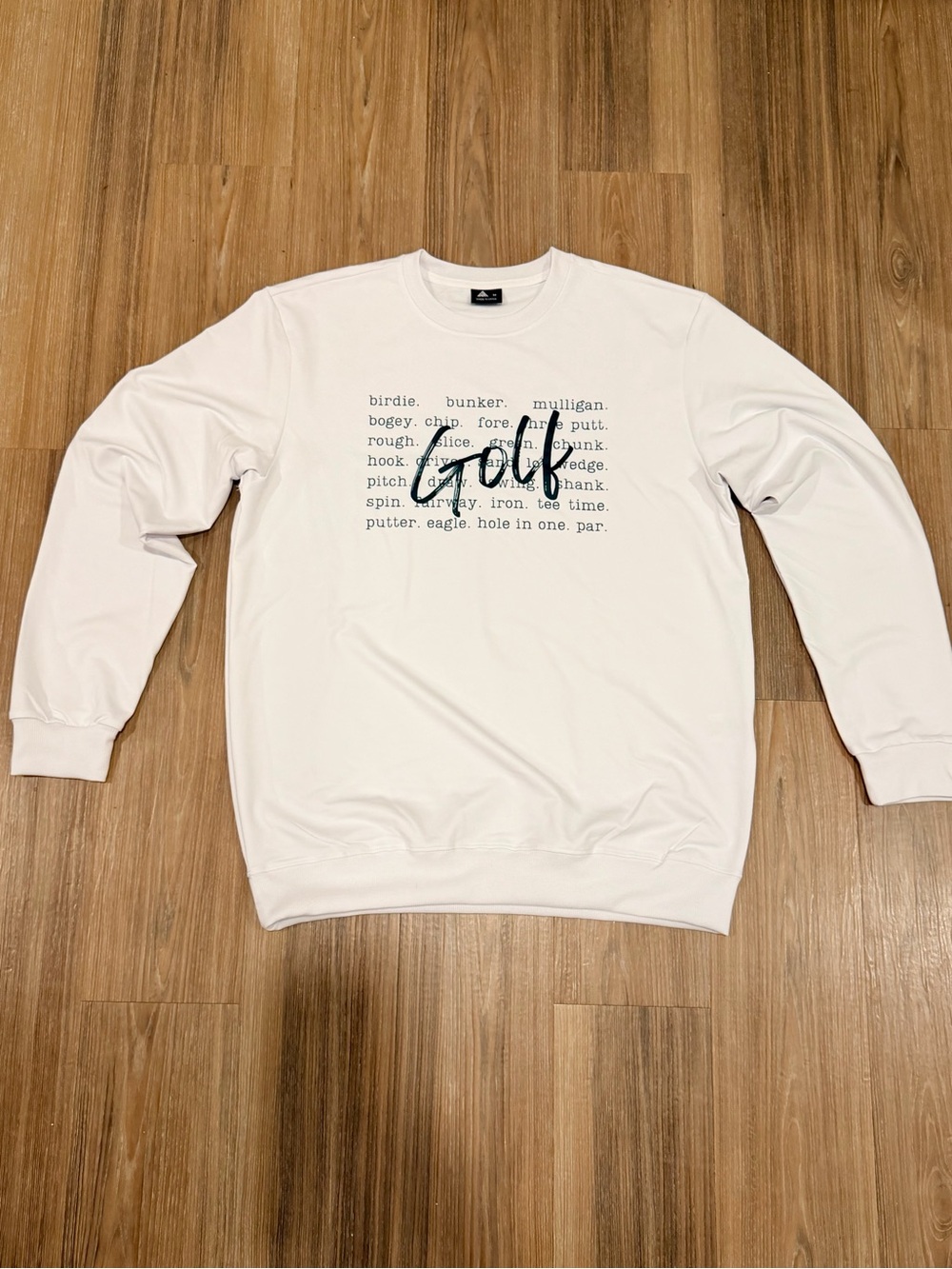 White Golf Graphic Crewneck Sweatshirt